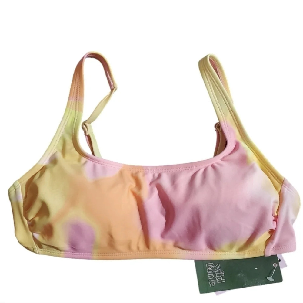 NWT Wild Fable Women's Tie-Dye Bralette Swim Top M 8-10